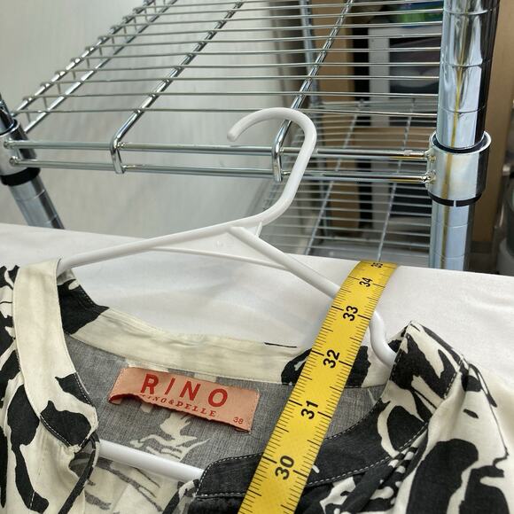 Rino & Pelle Black Aldona Birch Bloom Tunic Blouse Size 38 Lagenlook Whimsigoth - Picture 3 of 10